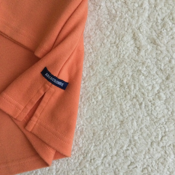 Vintage Abercrombie Polo 3/4 Sleeve Orange - Sz Large - Picture 5 of 8